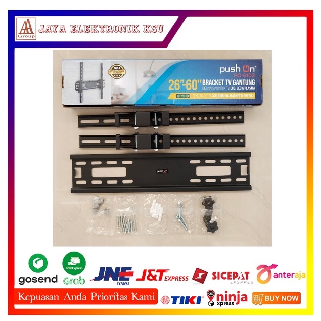 Bracket TV LCD LED PLASMA 26 - 60 inch Push On PO-6102