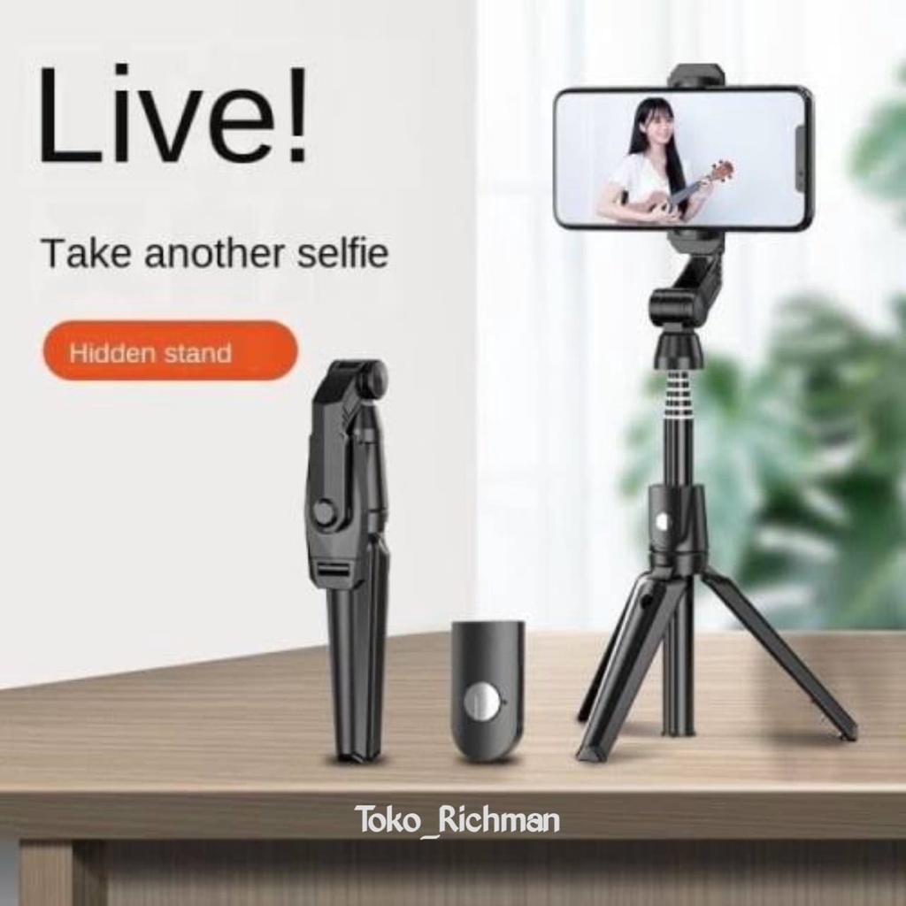 Tripod K21 Bluetooth Shutter Selfie Stick Original Tongsis