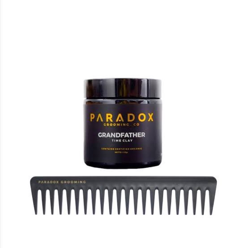 PARADOX GROOMING GRANDFATHER TIME CLAY WATERBASED ORGANIK POMADE FREE sisir