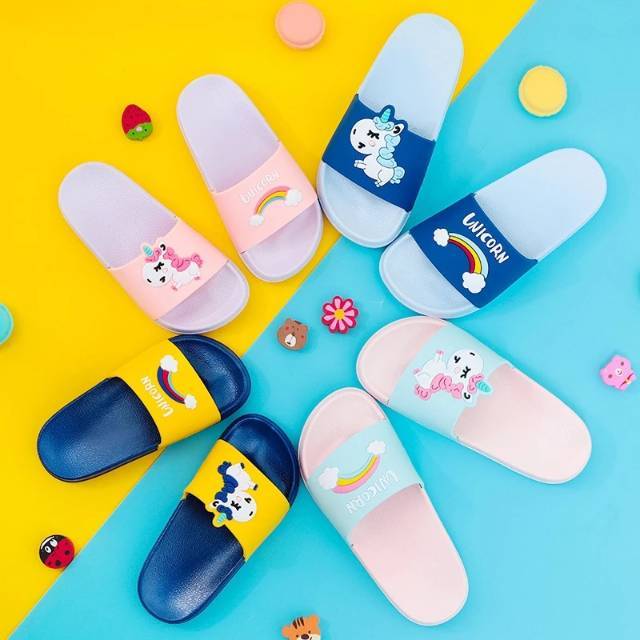 SANDAL WANITA SANDAL KARET ANAK DAN DEWASA UNICORN 31-40