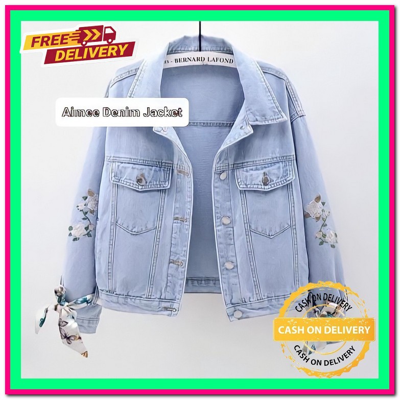 Jaket Jins Crop Oversize Import Jaket Jeans Jins Wanita Jacket Denim Wanita Terbaru Jacket Levis Cew