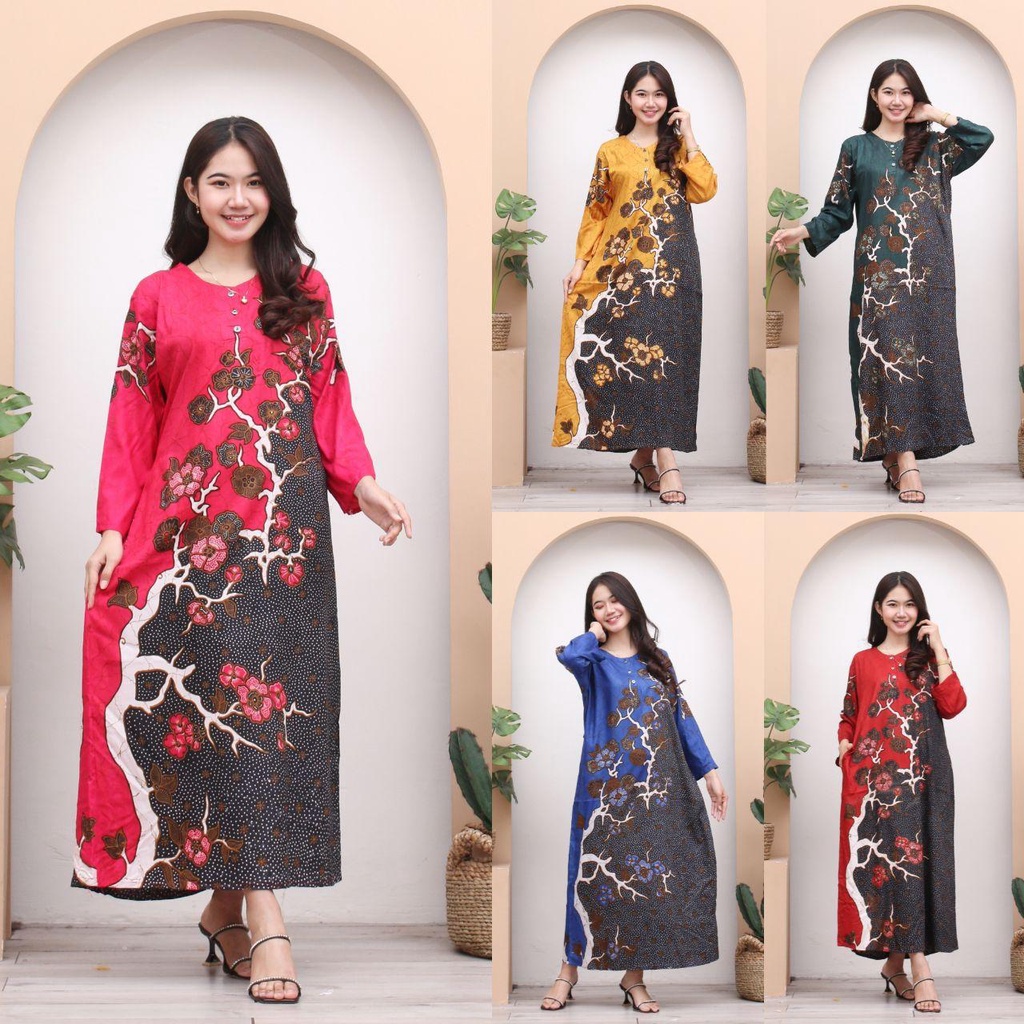 Longdres Batik Varian ATIKA Daster Panjang Busui Batik Terbaru By Bakul Daster