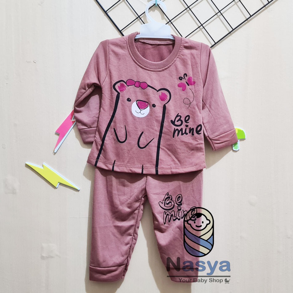 [RS-017] Setelan Baju, Anak perempuan usia 3 bulan - 2 tahun  motif KEREN