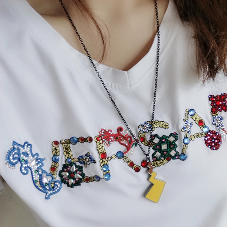 Jepang fashion merek kepribadian disco Pikachu ekor pria dan wanita kalung hip-hop Street titanium s