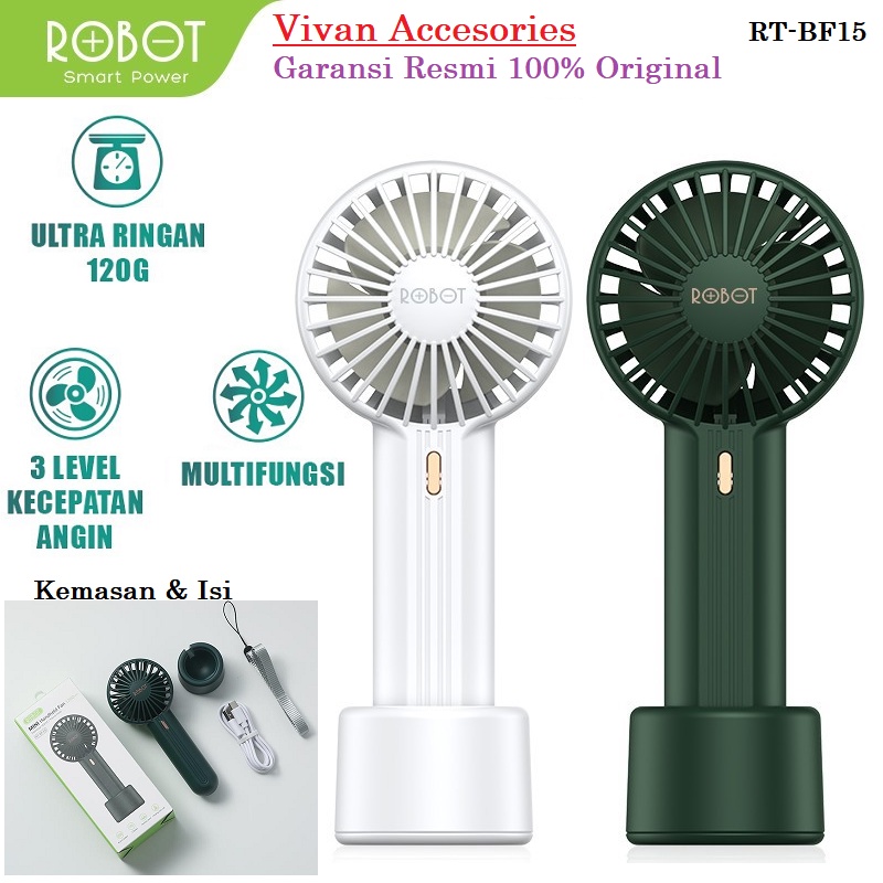 Robot RT-BF15 / RT-BF19 Kipas Angin Portable Mini Fan Multifungsi (spt RT-BF11)