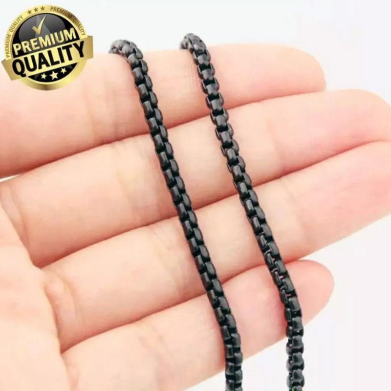 kalung titanium Black 60 cm