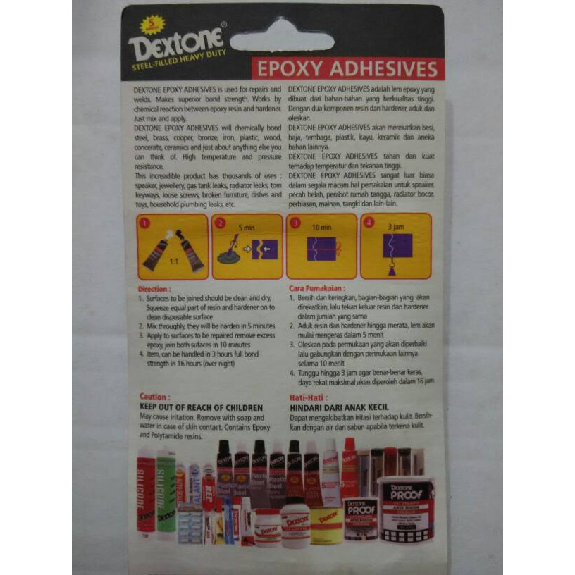 MENGANDUNG LEM - Lem Dextone 5 menit Epoxy Adhesive 5 minute