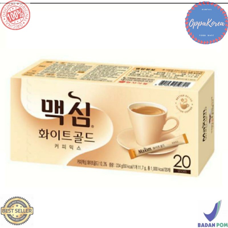 

Maxim White Gold Cafee 1 Pak isi 20 Sachet