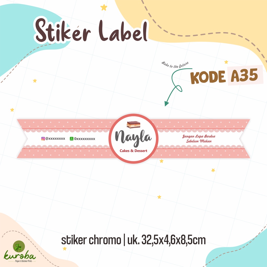

Stiker label catering kue cookies murah