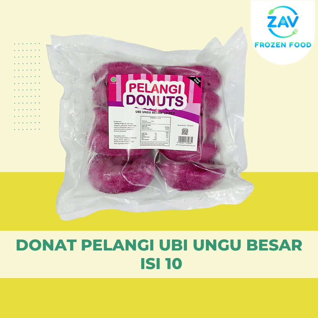 

DONAT PELANGI UBI UNGU BESAR ISI 10