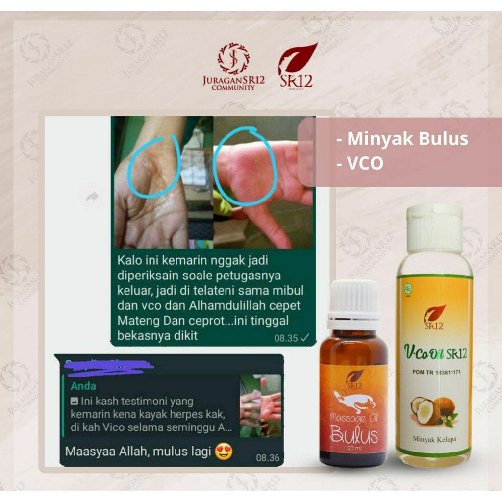 Minyak Bulus Skincare Bpom SR12 Perawatan Kecantikan Wajah Kosmetik Obat Jerawat Kusam Strechmark