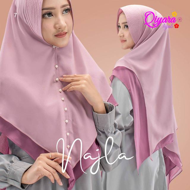 (BISA COD) Najla Khimar Pet Antem ORIGINAL Qiyara Hijab