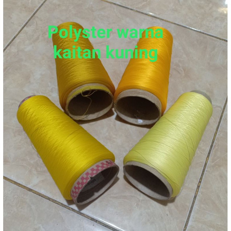 ( COD ) BENANG OBRAS POLYSTER KAITAN WARNA KUNING