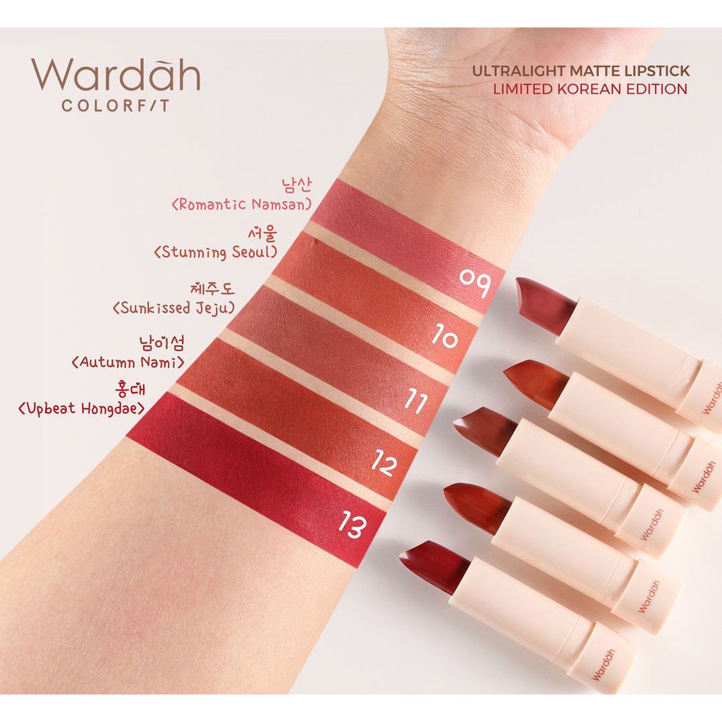 WARDAH COLORFIT ULTRALIGHT MATTE LIPSTICK Korean Edition