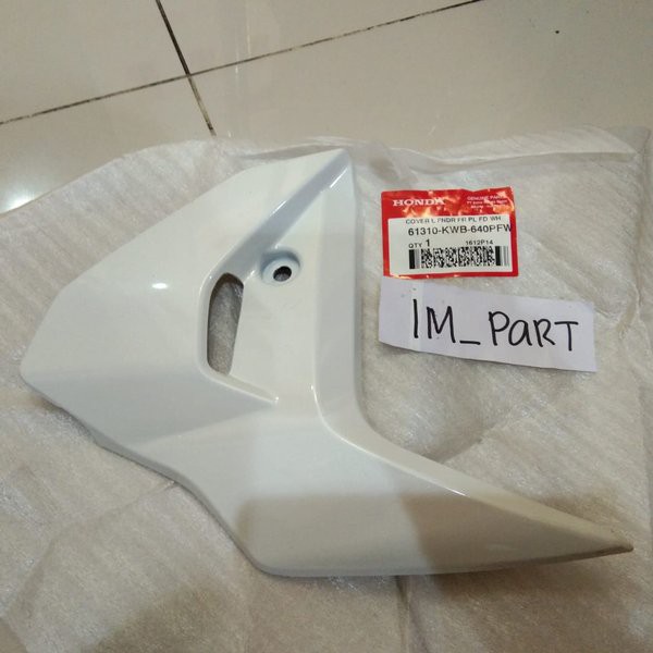 ORI AHM Cover Sayap Spakbor Slebor Depan Bagian Kiri Blade lama 2010 PUTIH 61310-KWB-640PFW