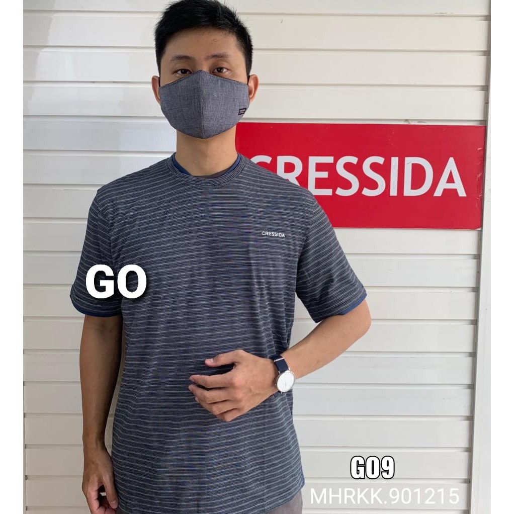 gos CRESSIDA KAOS Pakaian Pria Atasan Kaos Casual Santai Reguler Lengan Pendek Original