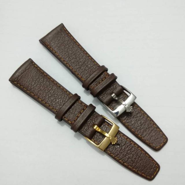 20mm Strap Watch Tali kulit jam tangan Rolex Datejust Rolex President Drak brown