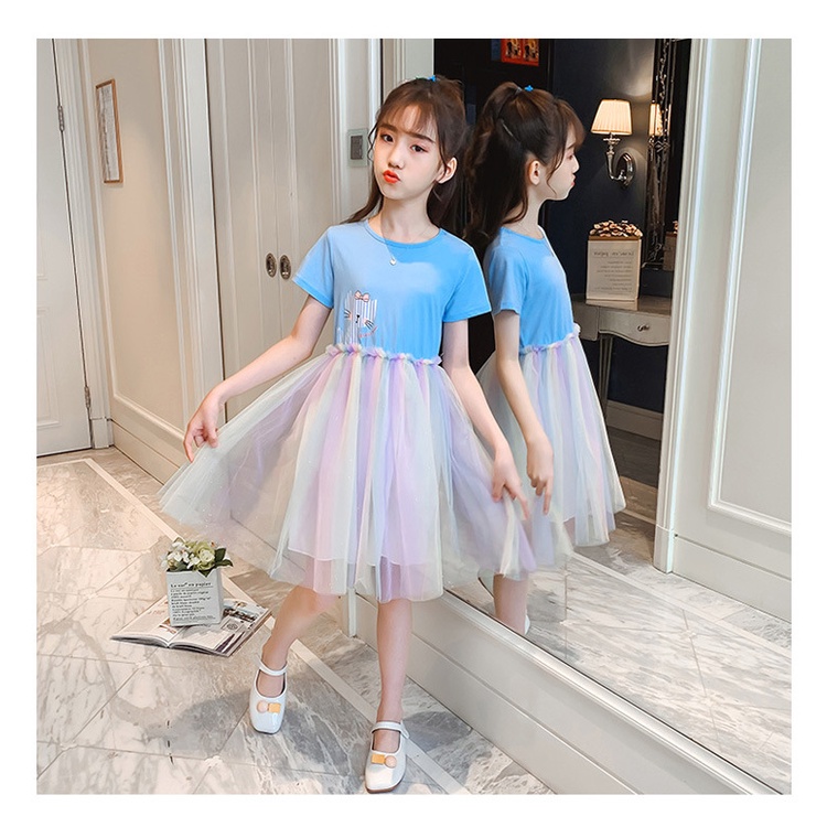 Dress Anak Perempuan Baju Remaja Gaun Pesta Tutu Fashion Girl Teen STELLA Import