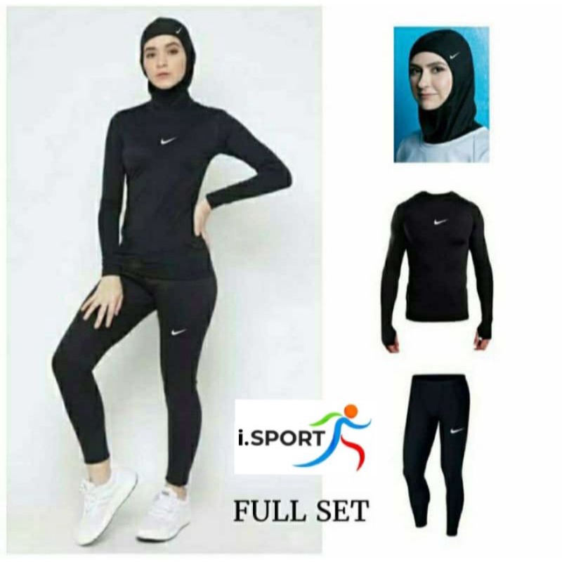 (3pcs) Full Set Baselayer Wanita