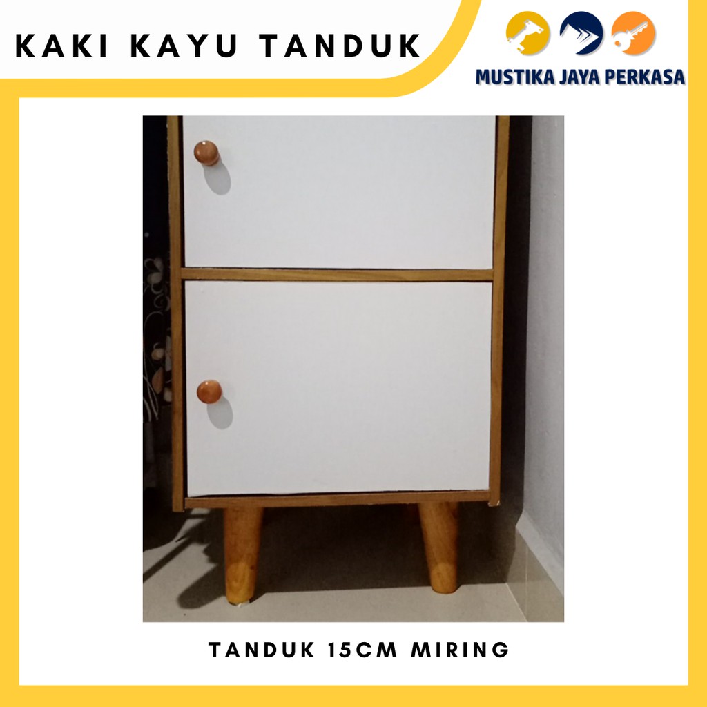 Kaki Sofa Kayu Tanduk Bubut Kayu Retro 15 Cm 20 Cm Scandinavian Murah