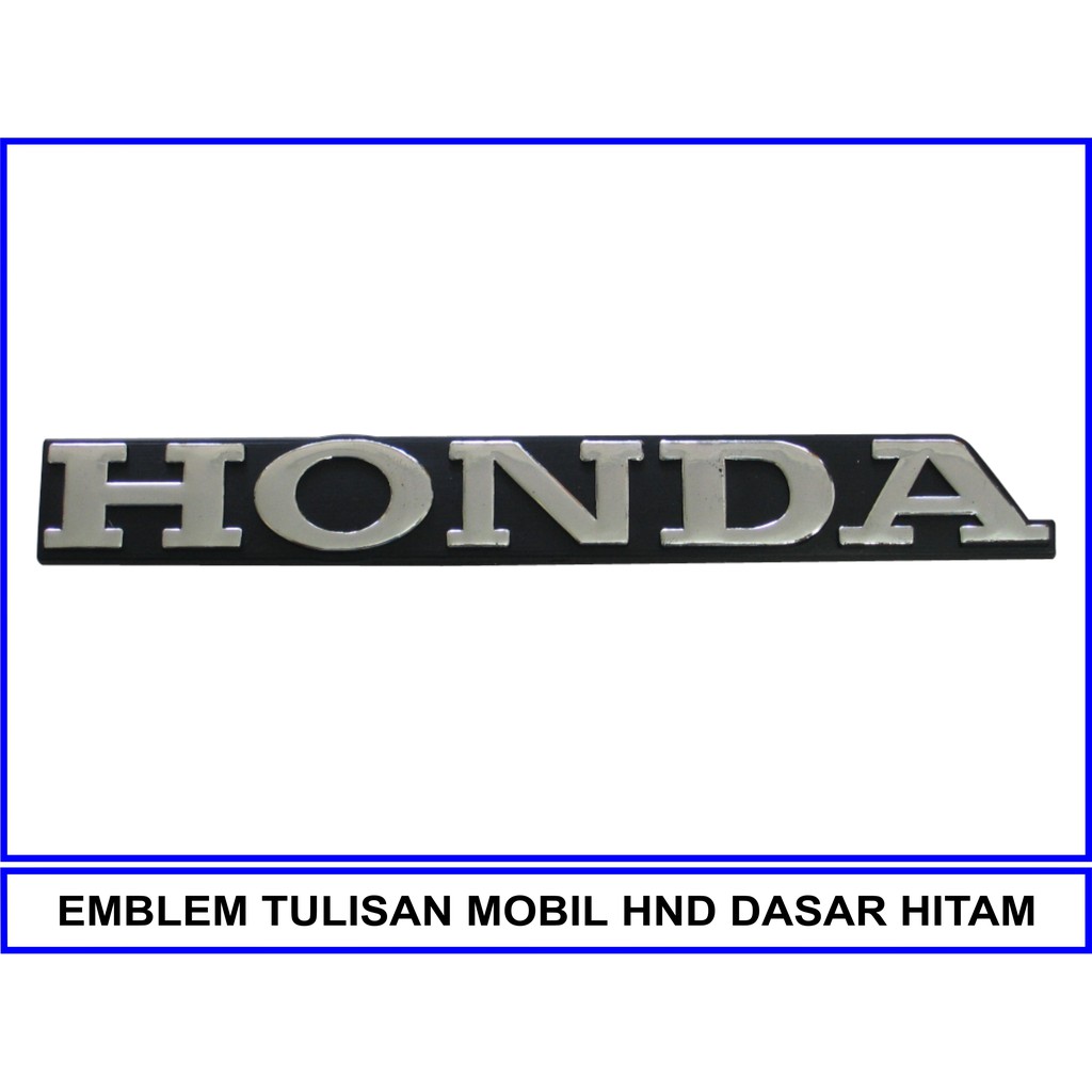 EMBLEM TULISAN MOBIL HND DASAR HITAM