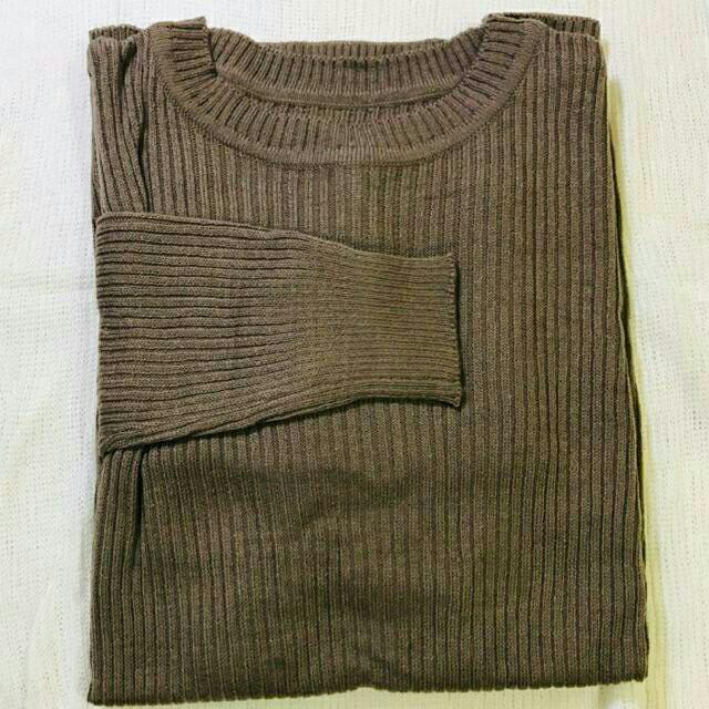 Premium Boxy Jumbo Tebal XL - XXL| Sweater Rajut Korea-Burgundy