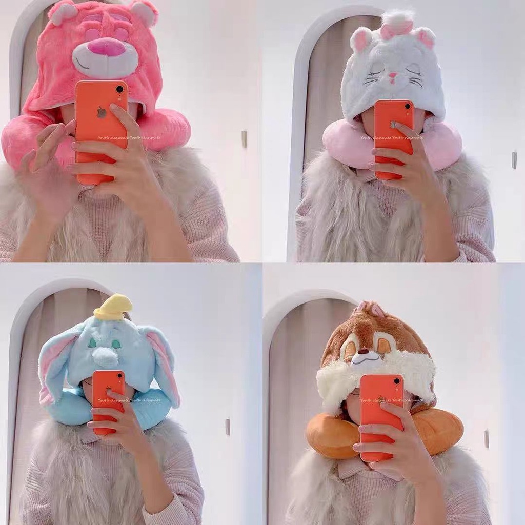 BANTAL LEHER BONEKA FLYING DUMBO GAJAH ELEPHANT NECK PILLOW TRAVEL