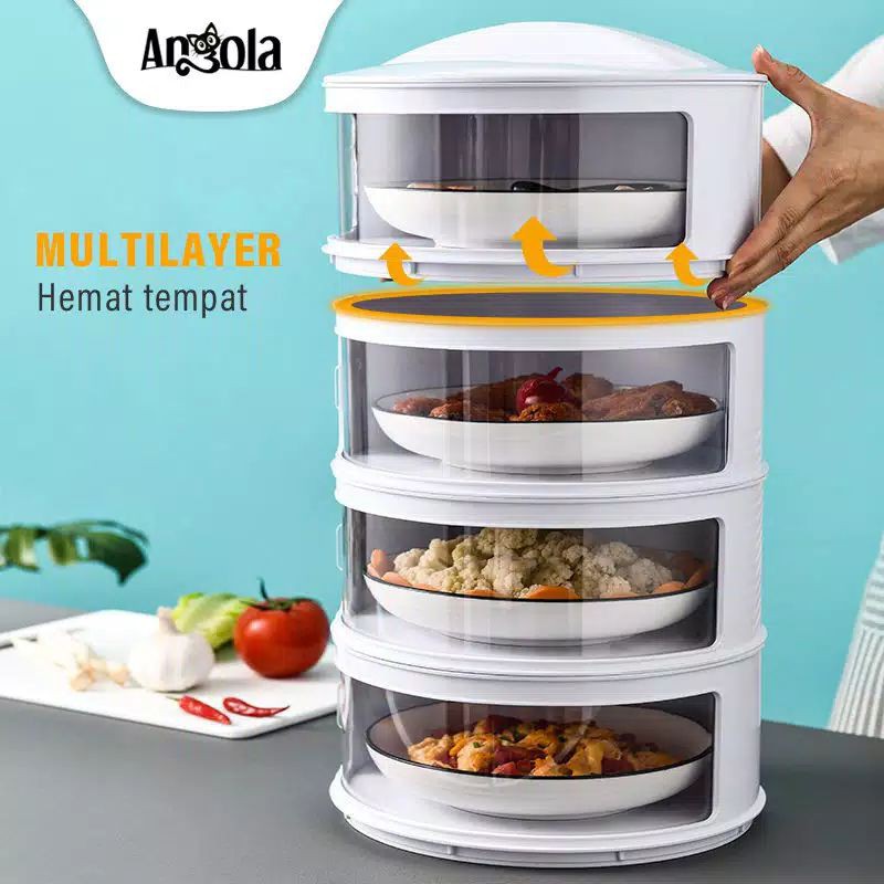 Rak Makanan Modern Bulat 4 Susun