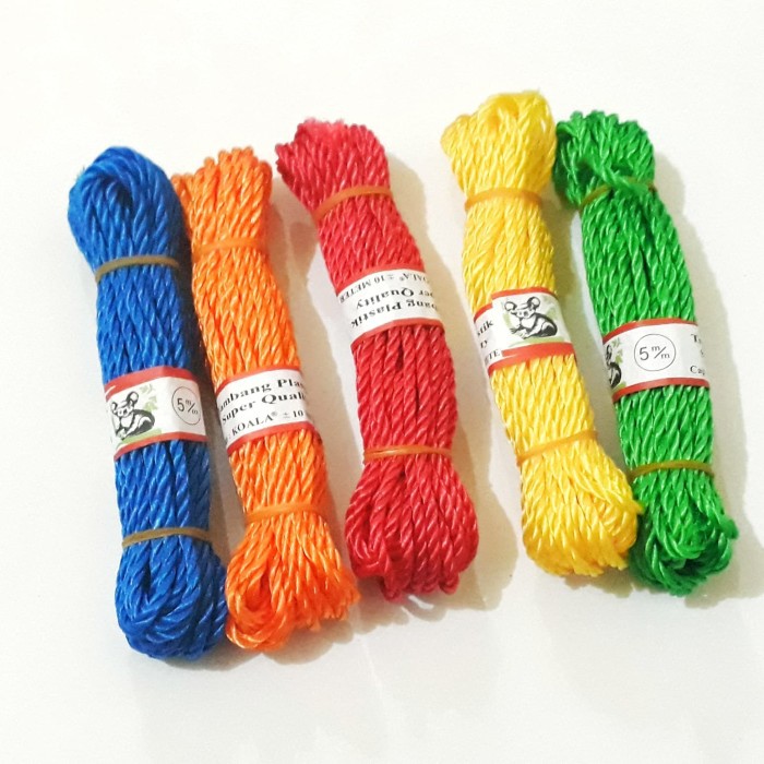 ( 1 pc ) Tali Tambang 5mm - Tali Jemuran - Tali Warna Warni Tambang 5mm