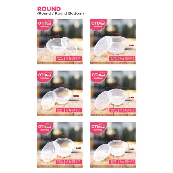 Mangkuk Plastik/Food Container Merk Otipack