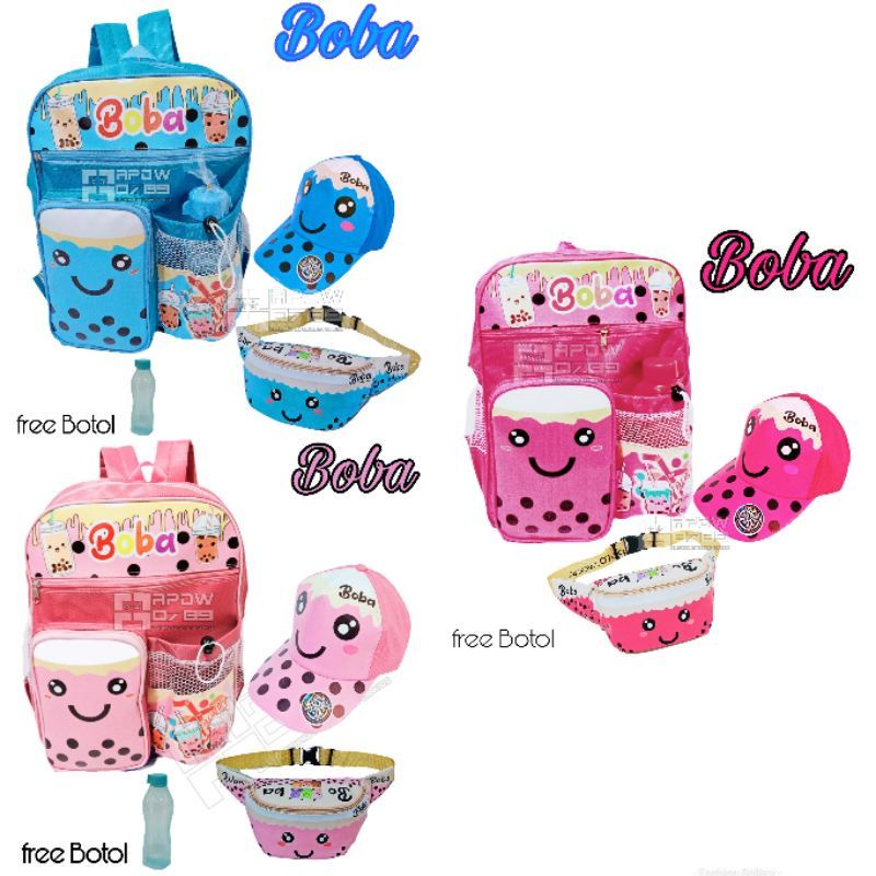 tas ransel sekolah anak/free botol minum/tas sekolah lucu/ransel boba