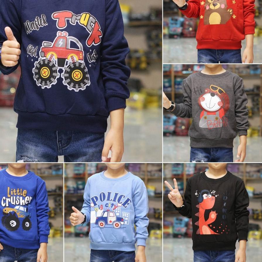 á¦Star Seller Ð¼Ð¼ PUSAT RESELLER SWEATER ANAK KEREN LENGAN PANJANG GAMBAR KARTUN MOBIL MONSTER MARO