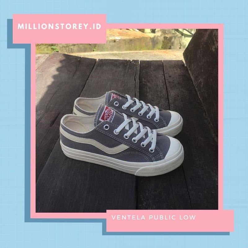 Ventela Public Low Grey Original - Ventela Shoes Original