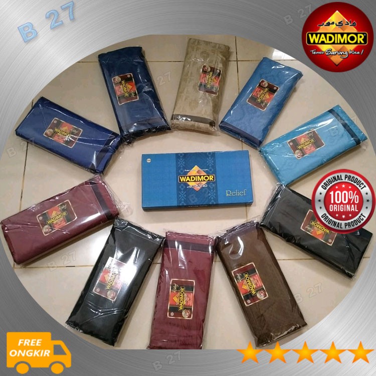 WADIMOR Original S28-10 Kain Sarung Dewasa Motif Relief
