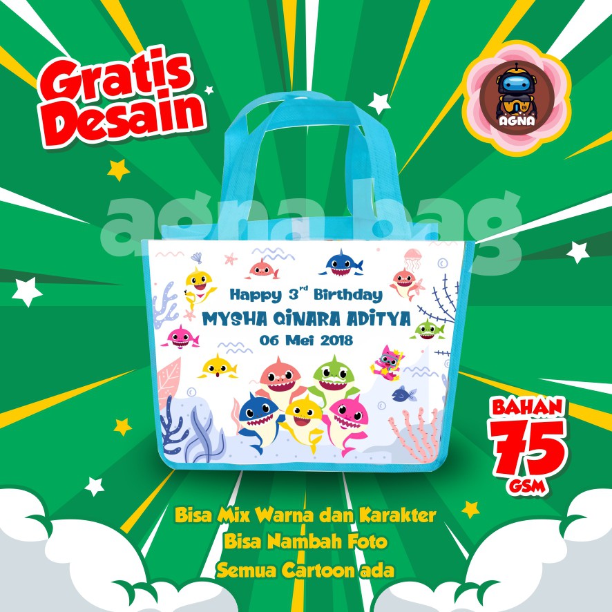 

GOODIE BAG MURAH / TAS ULTAH CUSTOM /TAS ULTAH PROMO/ TAS ULTAH BABY SHARK 4