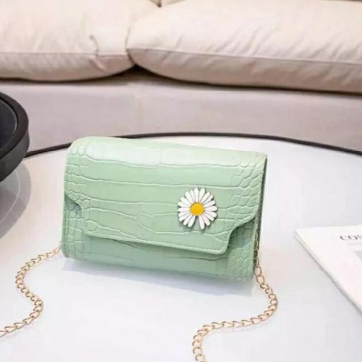 Tas Slempang Wanita Sling Bag Flowers Daisy Korean Kekinian  "TGR.20Au22ᵀ"