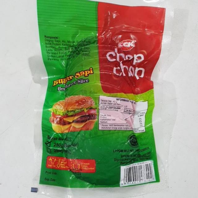 

chop chop burger 10s 250gr