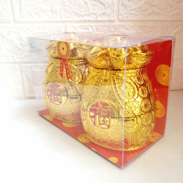 Tempat Permen Yenpao Emas Murah Candy Jar Yenpau Gold Kado Imlek Murah Harga Grosir Termurah