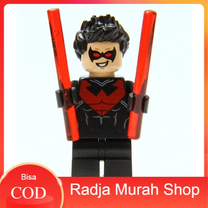 DC Batman Nightwing Robin Dick Grayson Comic Minifigure Lego kw - Red