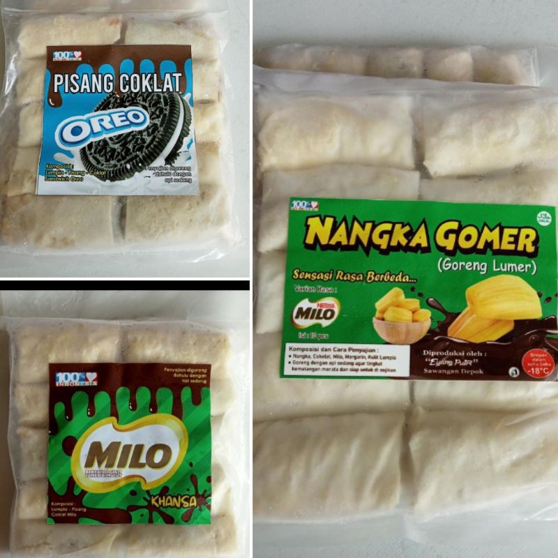 

piscok milo,piscok oreo,nangka gomer