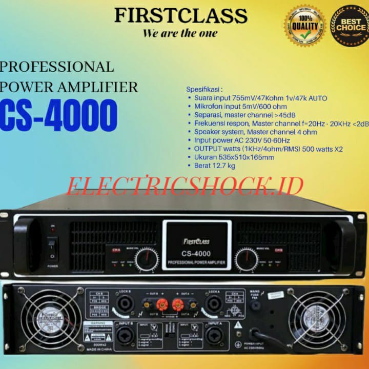 POWER AMPLIFIER FIRSTCLASS CS 4000 / FIRST CLASS CS4000 ORIGINAL