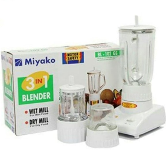 Blender Kaca Miyako 1 Liter / Blender Kaca Miyako 3 In 1 | BL-102GS