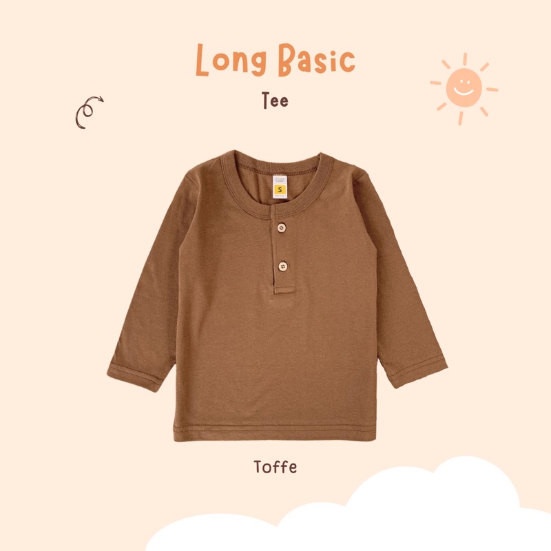 Yobebee Kaos Long Basic Tee Polos Anak Laki Laki Usia 2 4 6 8 9 Tahun Kaos Henley Kancing Model Tangan Panjang Baju Atasan Kids Cotton Combat Lembut Strech Boy Tee Shirt Model Casual Santai Kaos Anak Cowok Cewek Unisex Perempuan