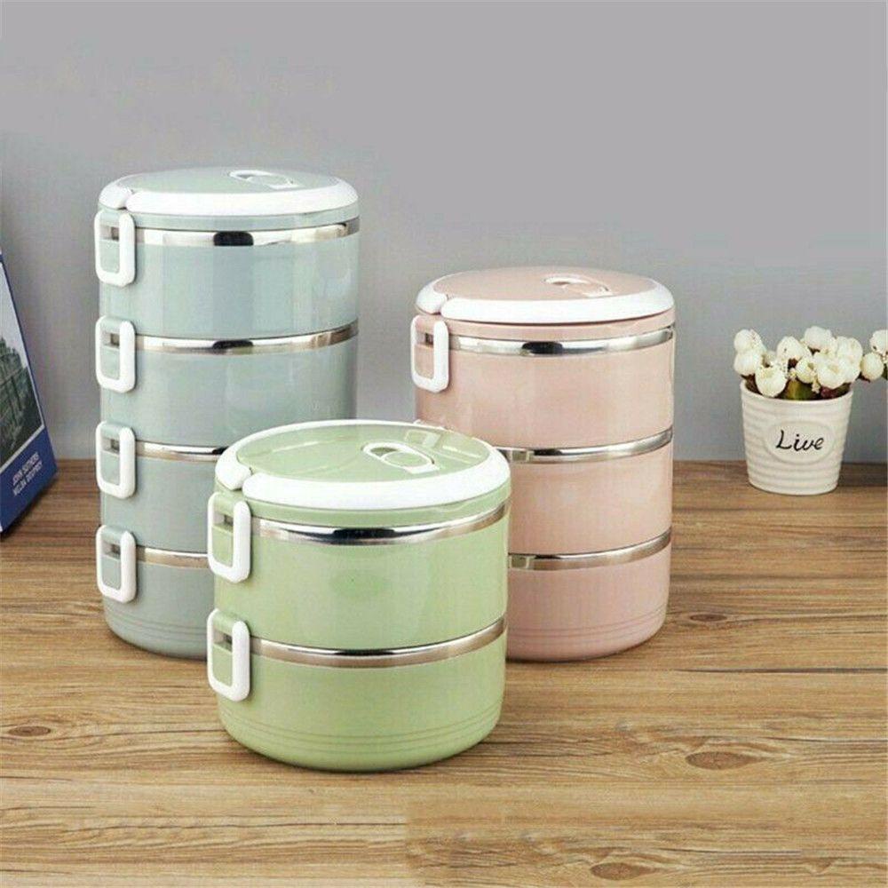 R-FLOWER 1/2 /3 Layers Lunch Box Anti Bocor 1/2/3 Layers Stainless Steel Food Container