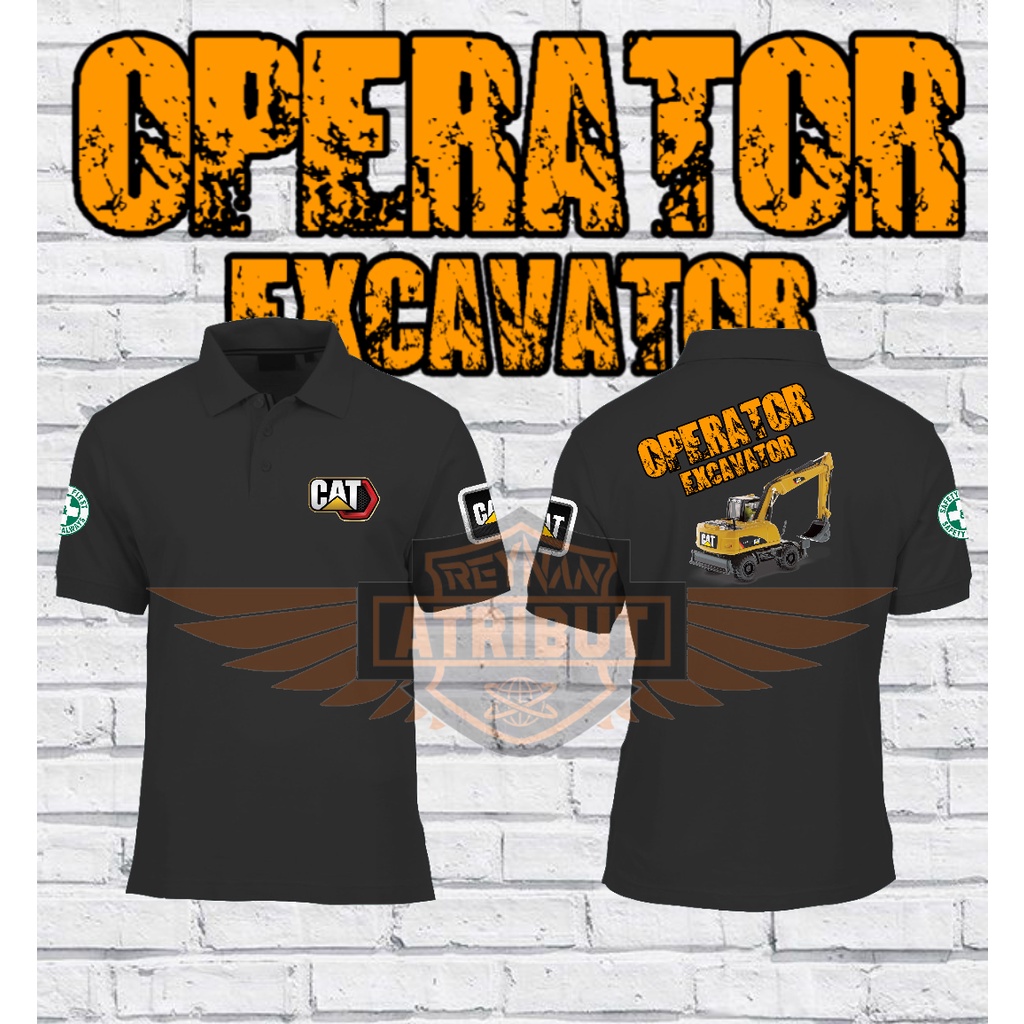 kaos polo excavator/ kaos wangki excavator/ kaos berkerah operator excavator