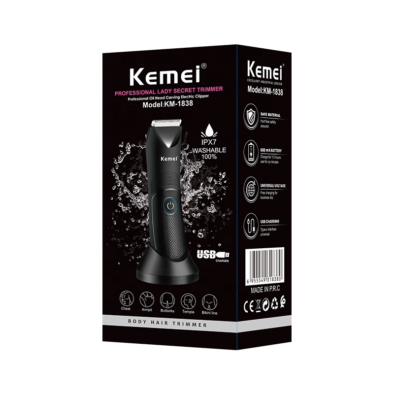 Kemei KM-1838 Alat Cukur Bulu Ultimate Anti Air Mata Pisau Keramik