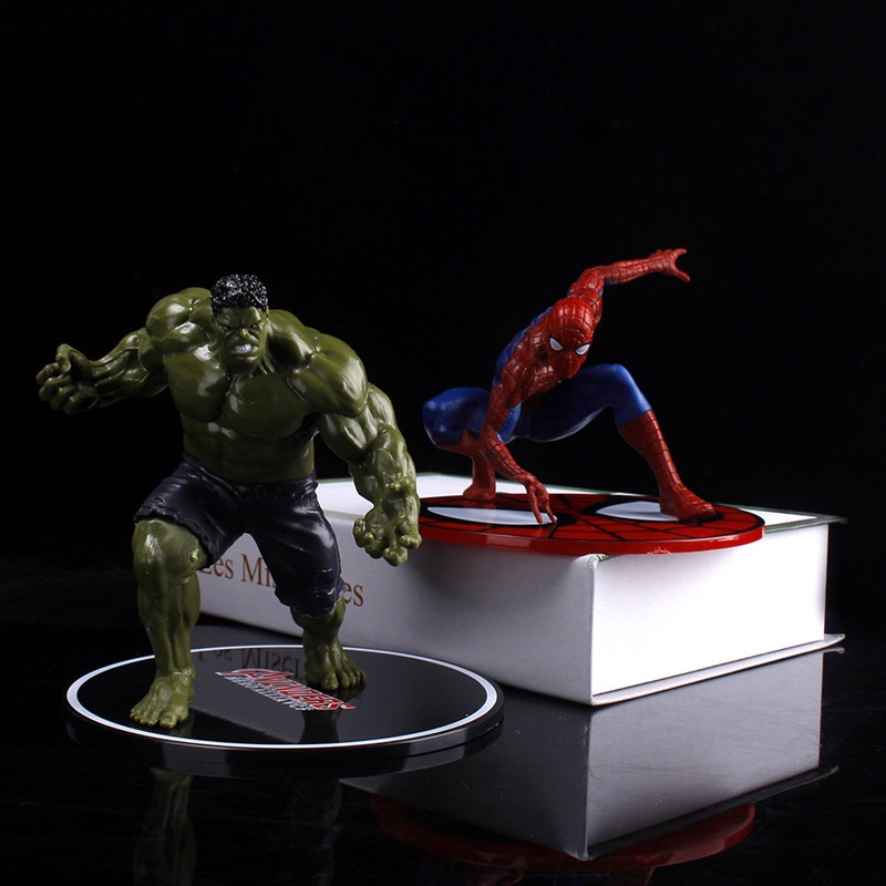 2022 Mainan Action Figures The Avengers Spiderman Captain America Bahan PVC Untuk Hadiah Anak Laki-Laki