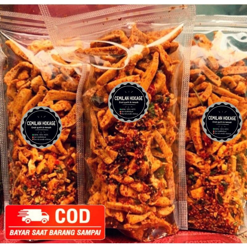 CEMILAN HOKAGE Basreng baso goreng pedas daun jeruk standing pouch 100gram TERMURAH