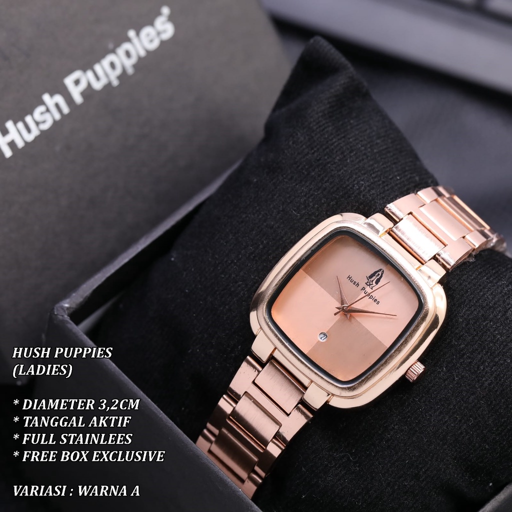 (FREE BOX) JAM TANGAN WANITA FASHION RANTAI BODY SEGI TANGGAL AKTIF