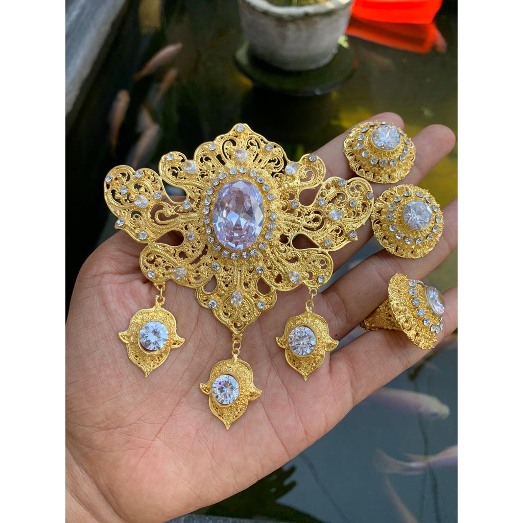 bros alpaka bali set kebaya motif krisna jumbo